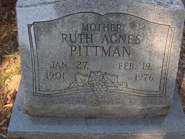 Headstone for Pittman, Ruth Agnes